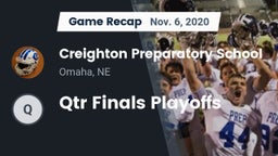 Recap: Creighton Preparatory School vs. Qtr Finals Playoffs 2020