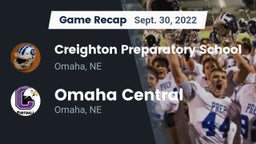 Recap: Creighton Preparatory School vs. Omaha Central  2022