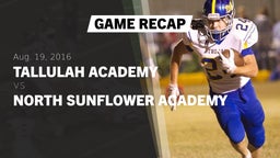 Recap: Tallulah Academy  vs. North Sunflower Academy 2016