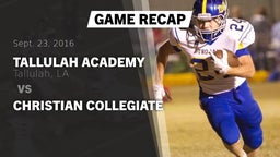 Recap: Tallulah Academy  vs. Christian Collegiate 2016