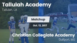 Matchup: Tallulah Academy Hig vs. Christian Collegiate Academy  2017