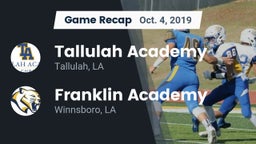 Recap: Tallulah Academy  vs. Franklin Academy  2019