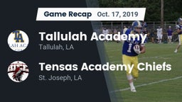 Recap: Tallulah Academy  vs. Tensas Academy Chiefs 2019