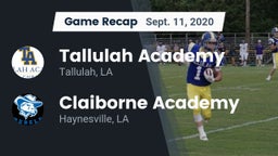 Recap: Tallulah Academy  vs. Claiborne Academy  2020