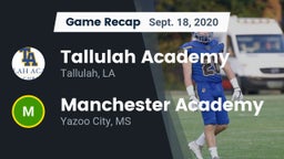 Recap: Tallulah Academy  vs. Manchester Academy  2020