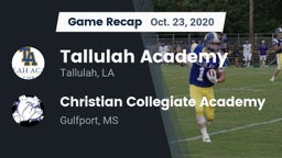 Recap: Tallulah Academy  vs. Christian Collegiate Academy  2020