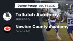 Recap: Tallulah Academy  vs. Newton County Academy  2022