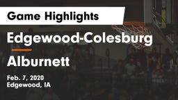 Edgewood-Colesburg  vs Alburnett  Game Highlights - Feb. 7, 2020