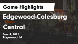 Edgewood-Colesburg  vs Central  Game Highlights - Jan. 4, 2021