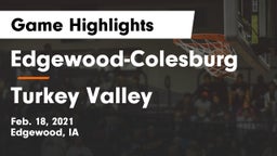 Edgewood-Colesburg  vs Turkey Valley  Game Highlights - Feb. 18, 2021