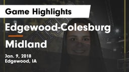 Edgewood-Colesburg  vs Midland  Game Highlights - Jan. 9, 2018