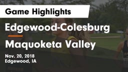 Edgewood-Colesburg  vs Maquoketa Valley  Game Highlights - Nov. 20, 2018