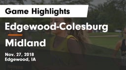 Edgewood-Colesburg  vs Midland  Game Highlights - Nov. 27, 2018