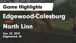 Edgewood-Colesburg  vs North Linn  Game Highlights - Jan. 22, 2019