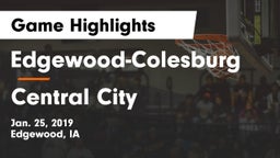 Edgewood-Colesburg  vs Central City  Game Highlights - Jan. 25, 2019