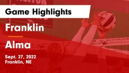 Franklin  vs Alma  Game Highlights - Sept. 27, 2022