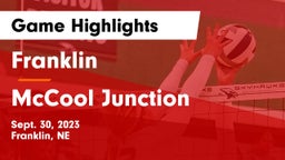 Franklin  vs McCool Junction  Game Highlights - Sept. 30, 2023