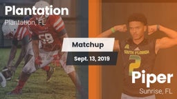 Matchup: Plantation High Scho vs. Piper  2019