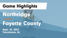Northridge  vs Fayette County Game Highlights - Sept. 24, 2022