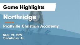 Northridge  vs Prattville Christian Academy  Game Highlights - Sept. 24, 2022