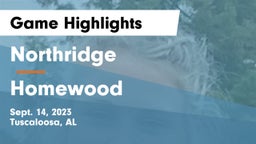 Northridge  vs Homewood  Game Highlights - Sept. 14, 2023