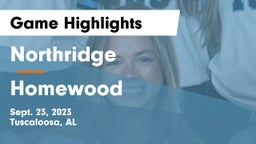 Northridge  vs Homewood  Game Highlights - Sept. 23, 2023