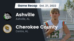 Recap: Ashville  vs. Cherokee County  2022