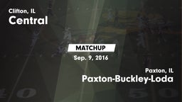 Matchup: Central  vs. Paxton-Buckley-Loda  2016