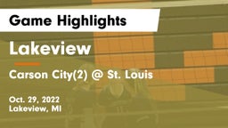 Lakeview  vs Carson City(2) @ St. Louis Game Highlights - Oct. 29, 2022