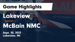 Lakeview  vs McBain NMC Game Highlights - Sept. 30, 2023