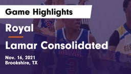 Royal  vs Lamar Consolidated  Game Highlights - Nov. 16, 2021