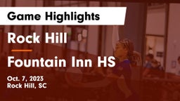 Rock Hill  vs  Fountain Inn HS Game Highlights - Oct. 7, 2023