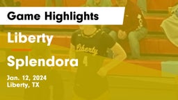 Liberty  vs Splendora  Game Highlights - Jan. 12, 2024