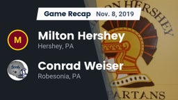 Recap: Milton Hershey  vs. Conrad Weiser  2019