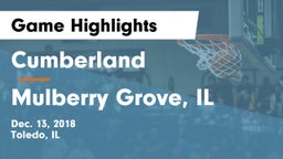 Cumberland  vs Mulberry Grove, IL Game Highlights - Dec. 13, 2018