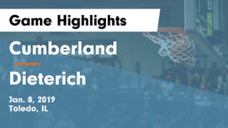 Cumberland  vs Dieterich Game Highlights - Jan. 8, 2019