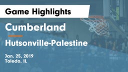 Cumberland  vs Hutsonville-Palestine Game Highlights - Jan. 25, 2019