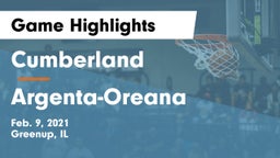 Cumberland  vs Argenta-Oreana  Game Highlights - Feb. 9, 2021