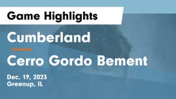 Cumberland  vs Cerro Gordo Bement  Game Highlights - Dec. 19, 2023