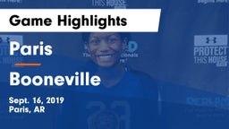 Paris  vs Booneville  Game Highlights - Sept. 16, 2019
