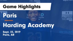 Paris  vs Harding Academy  Game Highlights - Sept. 23, 2019