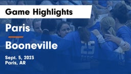Paris  vs Booneville  Game Highlights - Sept. 5, 2023