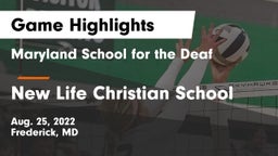 Maryland School for the Deaf  vs New Life Christian School Game Highlights - Aug. 25, 2022