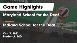 Maryland School for the Deaf  vs Indiana School for the Deaf Game Highlights - Oct. 3, 2022