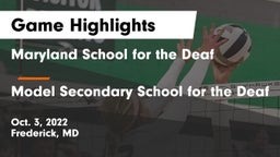 Maryland School for the Deaf  vs Model Secondary School for the Deaf Game Highlights - Oct. 3, 2022