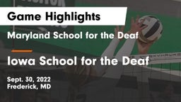 Maryland School for the Deaf  vs Iowa School for the Deaf Game Highlights - Sept. 30, 2022
