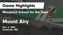 Maryland School for the Deaf  vs Mount Airy  Game Highlights - Oct. 6, 2022