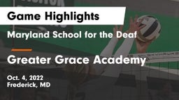 Maryland School for the Deaf  vs Greater Grace Academy Game Highlights - Oct. 4, 2022