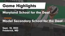 Maryland School for the Deaf  vs Model Secondary School for the Deaf Game Highlights - Sept. 10, 2022