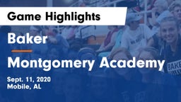 Baker  vs Montgomery Academy Game Highlights - Sept. 11, 2020